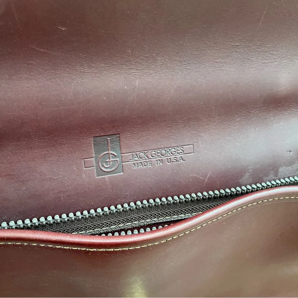 Jack Georges Leather Briefcase Bag